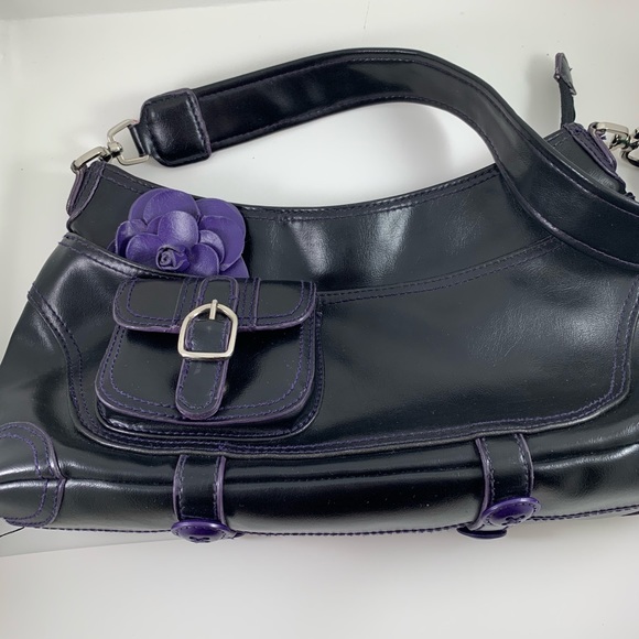 Culdesac Bags Cul De Sac Shoulder Purse Purple Rose Black Poshmark